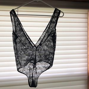 VS Black lace thong lingerie